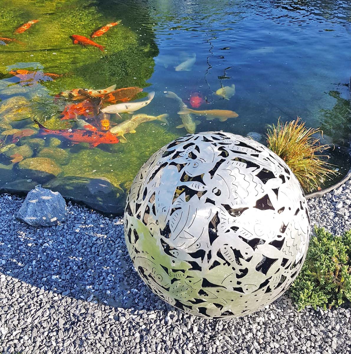 RONDO Alukugel mit Motiv "Fische" beim Kunden