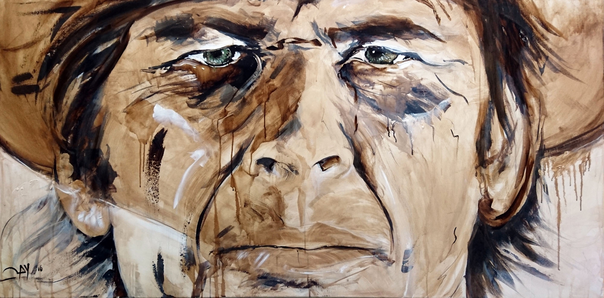 Acrylbild "Charles Bronson" 160 x 80 cm