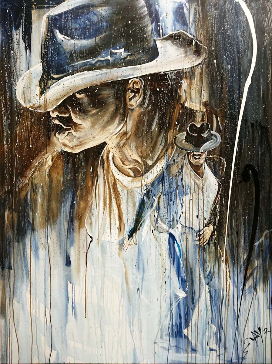 Acrylbild "Michael Jackson" 120 x 160 cm