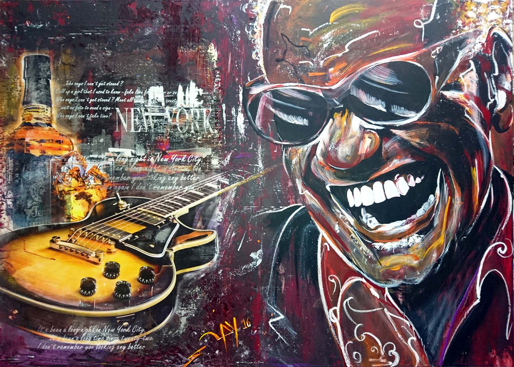 Acrylbild "Ray Charles" 140 x 100 cm