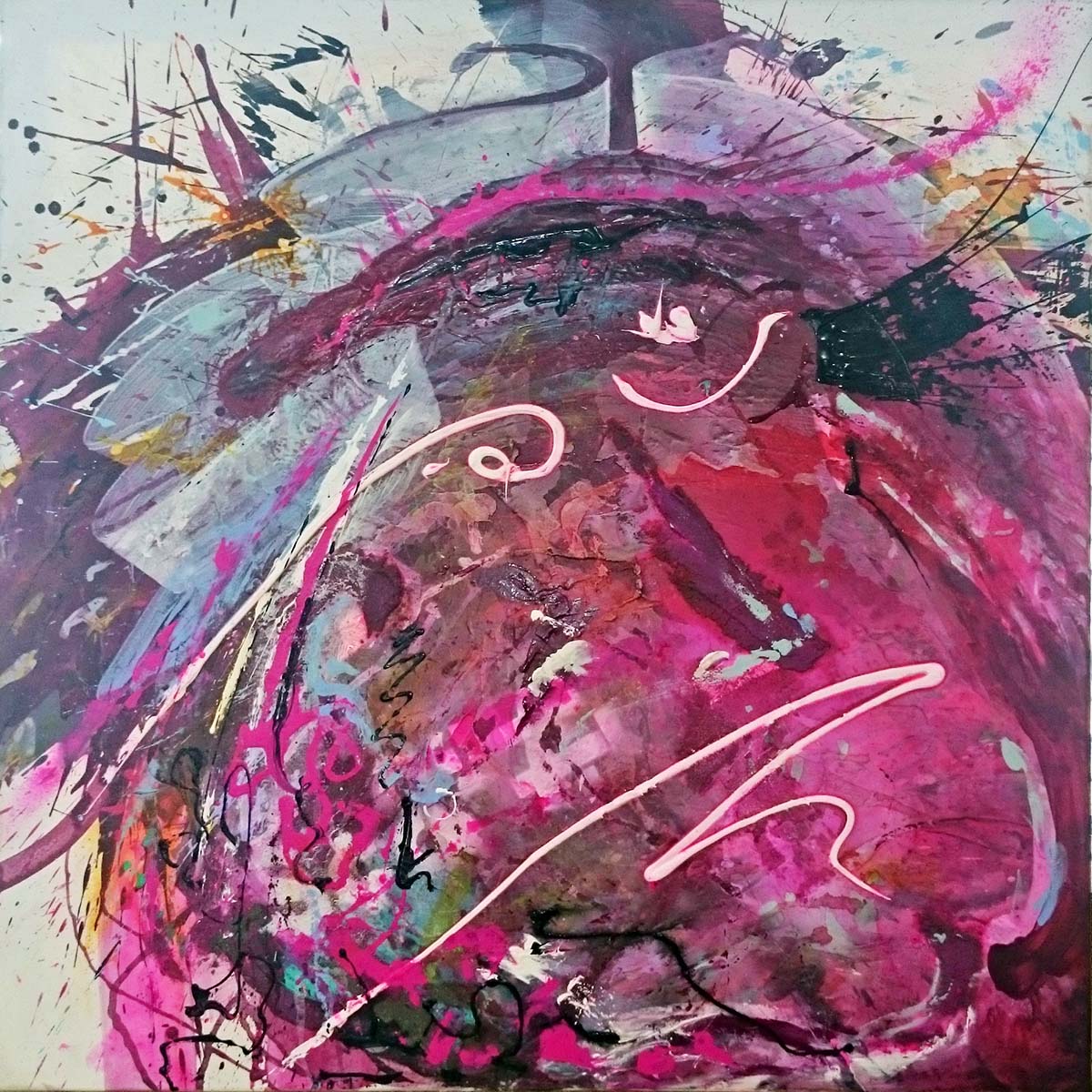 Acrylbild "noname" 90 x 90 cm mit Metallrahmen