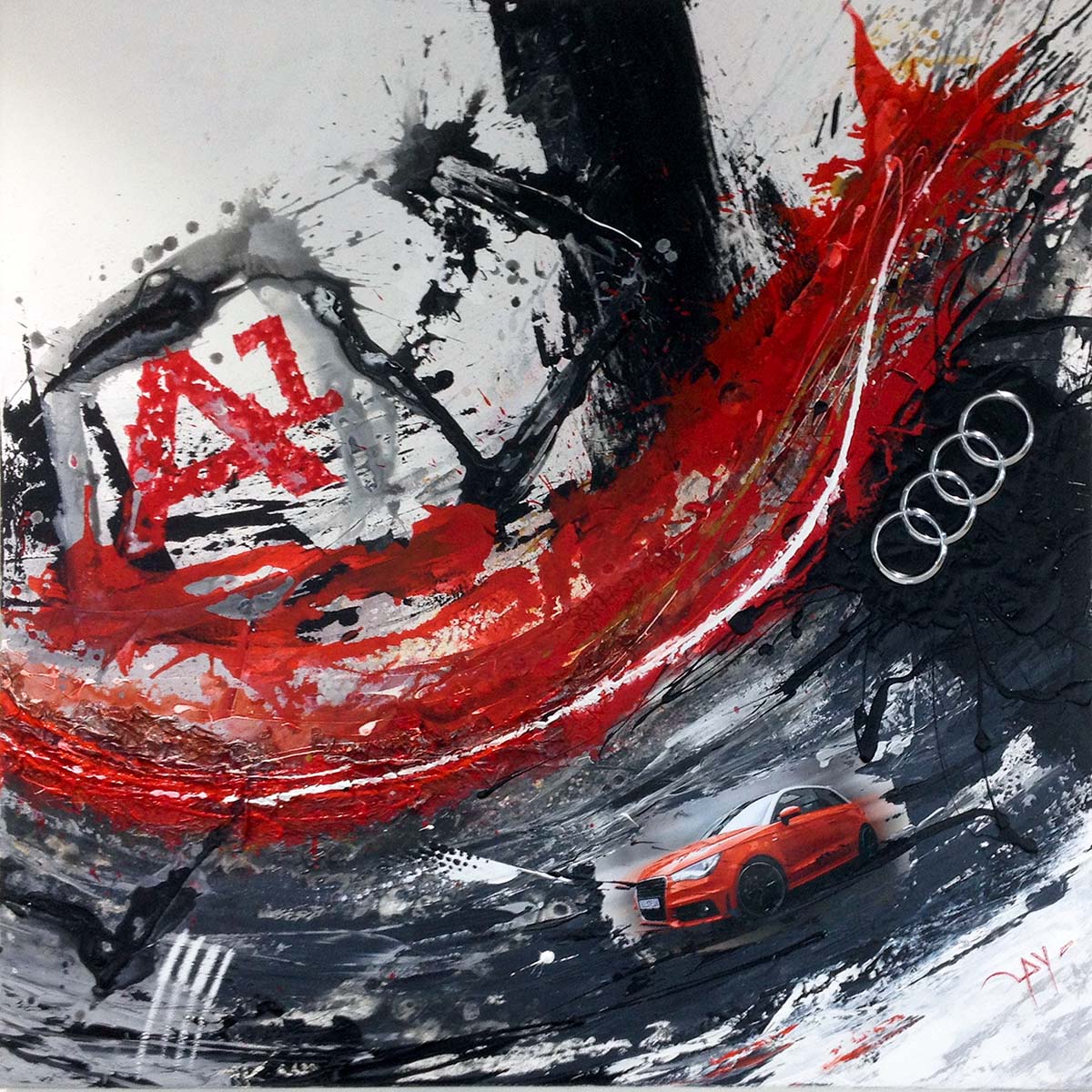 Acrylbild "Audi A1" 140 x 140 cm